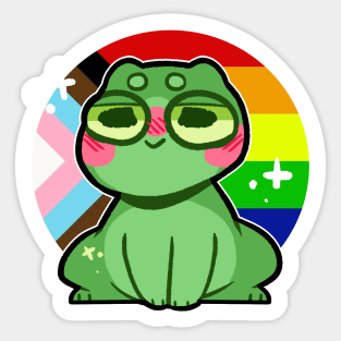 pride frog- Progress Flag Variant Sticker